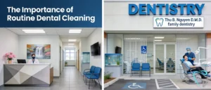 Anaheim Implants & Dental Group dentistry office with routine dental cleaning and Dr. Thu Nguyen.
