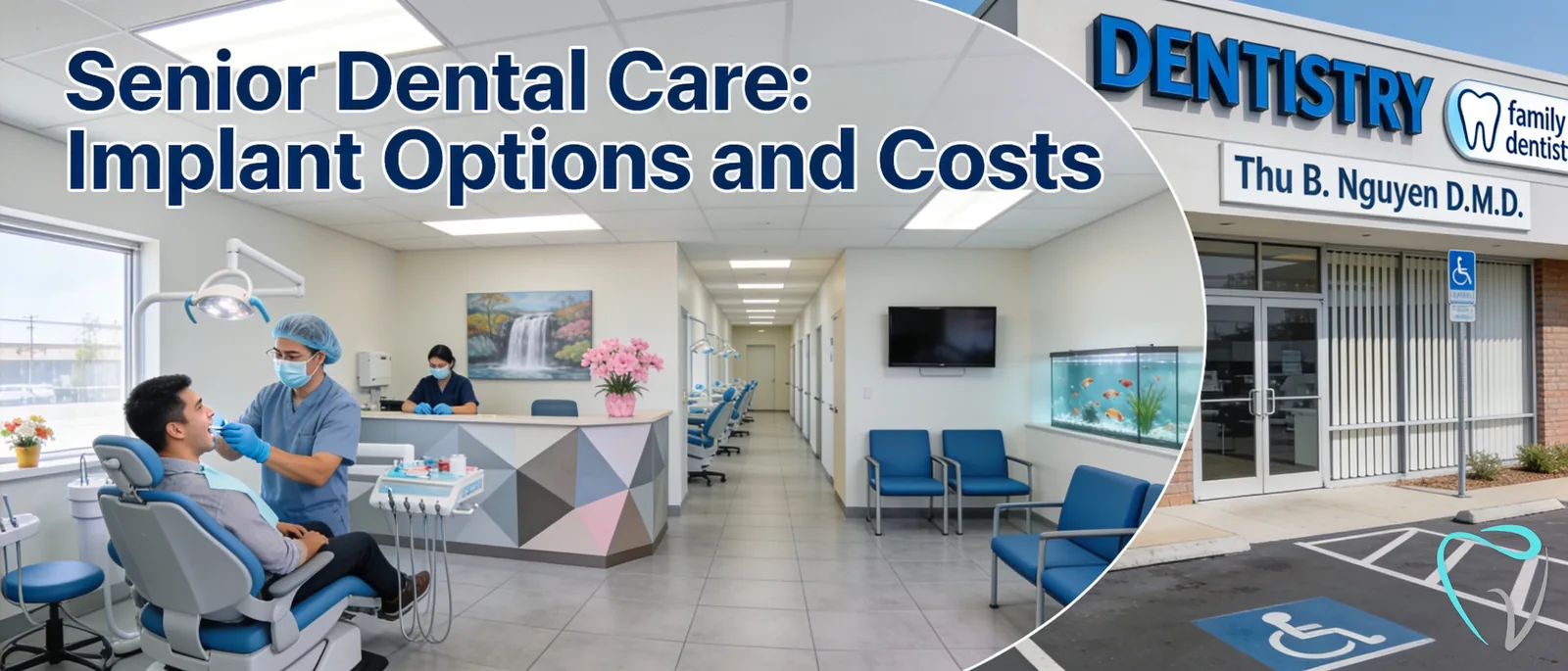Senior dental care: Implant options and costs at Anaheim Implants & Dental Group office.