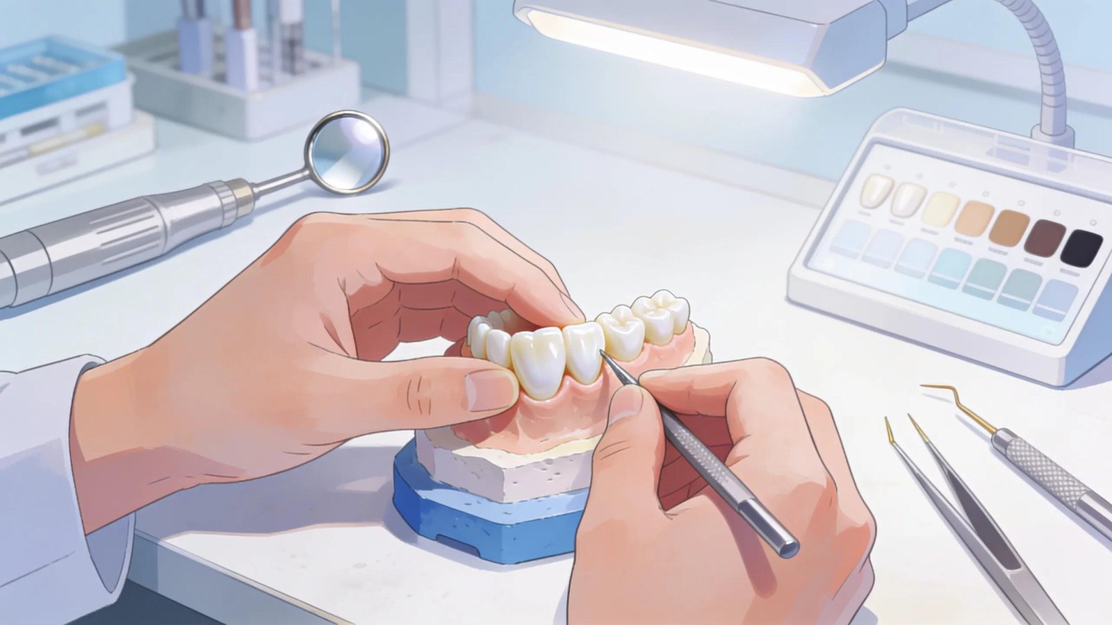 Creating porcelain veneers combines dental art and science, with each shell handcrafted and customized